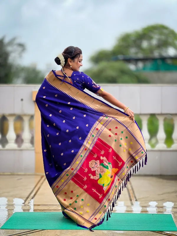 Violet_Ganapati_Paithani_Silk_Saree_With_Unstitched_Blouse_Piece