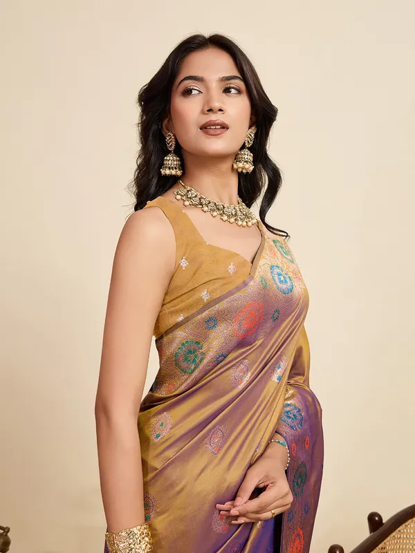 Chocolate_Amshukha_Silk_Saree_With_Unstitched_Blouse_Piece