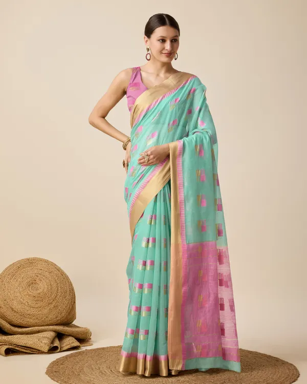 Sinbad_Cotton_Saree_With_Unstitched_Blouse_Piece