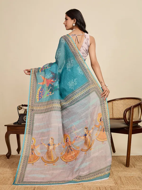 William_Kajri_Linan_Saree_With_Unstitched_Blouse_Piece