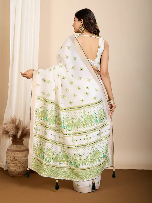 Olive_Green_Avyukta_Cotton_Saree_With_Unstitched_Blouse_Piece