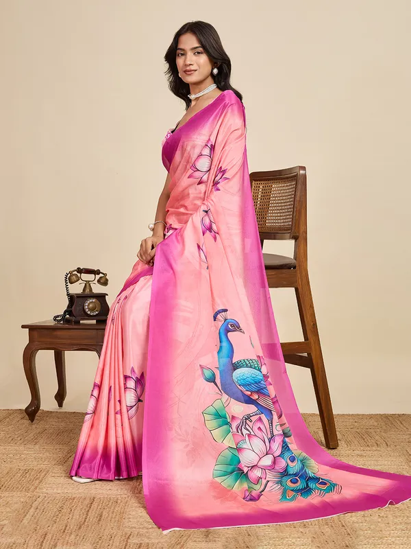 Pink_Heli_Saree_For_Silk_Saree_With_Unstitched_Blouse_Piece
