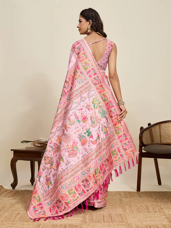 Hotpink_Pallavi_Silk_Saree_With_Unstitched_Blouse_Piece