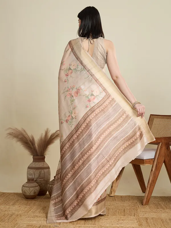 Sandy_Brown_Abhilasha_Cotton_Saree_With_Unstitched_Blouse_Piece