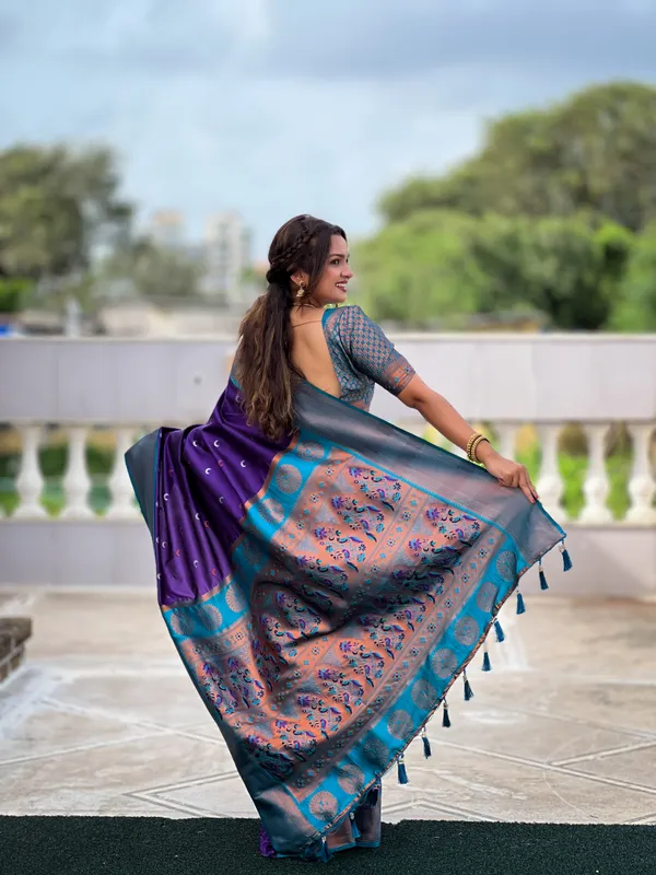 Purpleheart_Chandrakore_Silk_Saree_With_Unstitched_Blouse_Piece