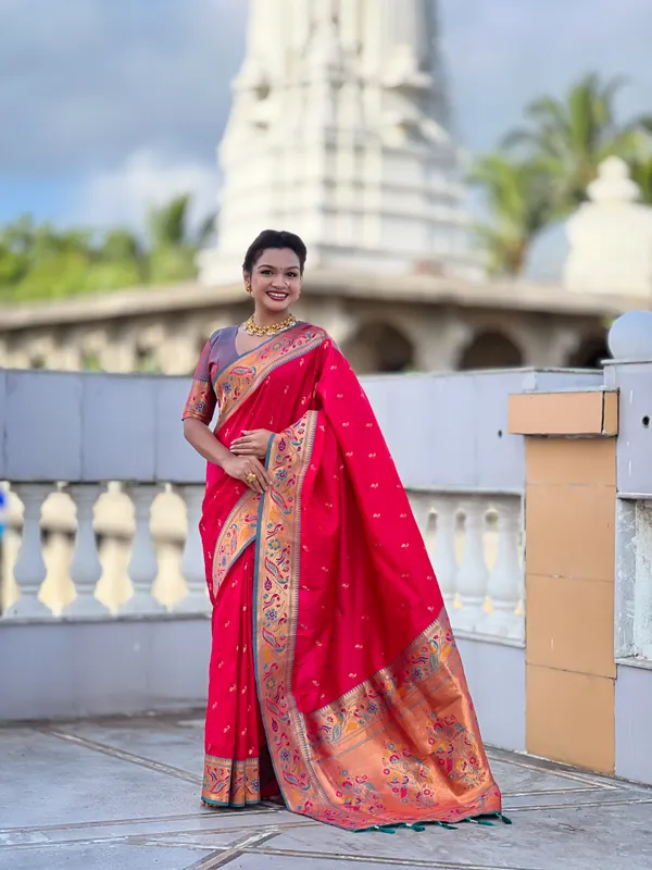Rani_Pink_Royal_Paithani_Silk_Saree_With_Unstitched_Blouse_Piece