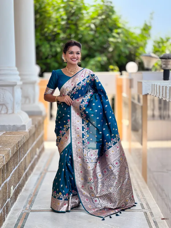 Morpeach_Banarasi_Banarasi_Silk_Saree_With_Unstitched_Blouse_Piece