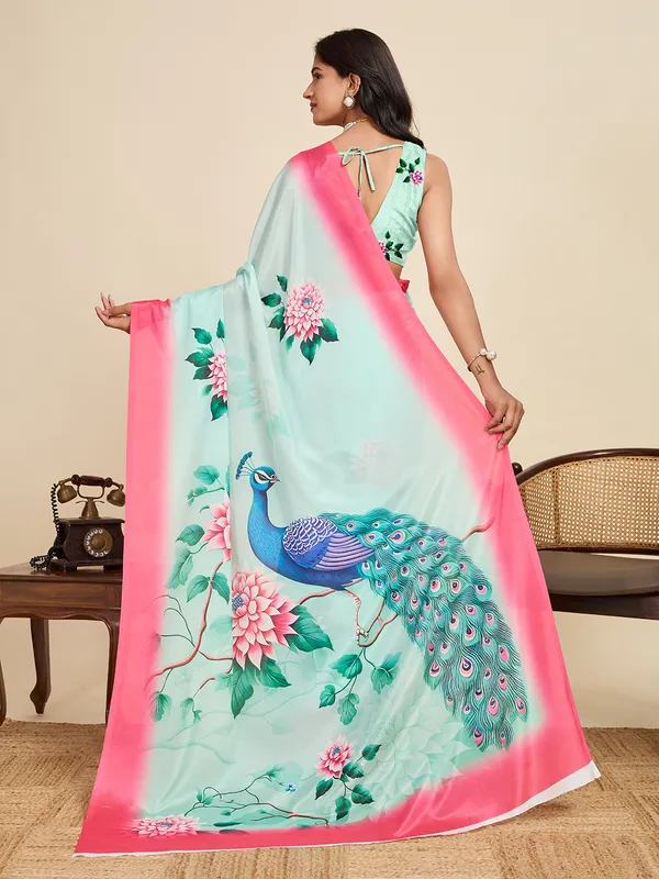 Skyblue_Heli_Saree_For_Silk_Saree_With_Unstitched_Blouse_Piece
