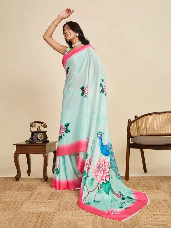 Skyblue_Heli_Saree_For_Silk_Saree_With_Unstitched_Blouse_Piece