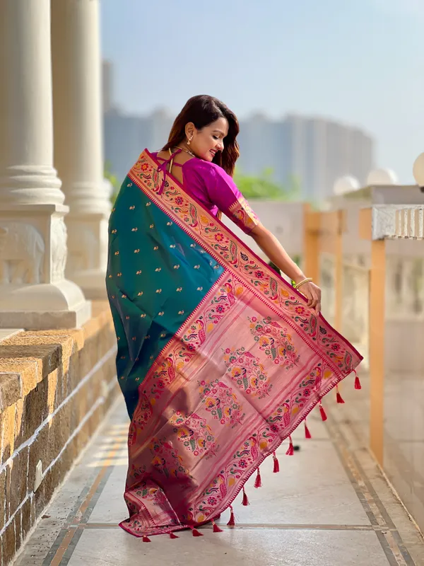 Telerama_Royal_Paithani_Silk_Saree_With_Unstitched_Blouse_Piece