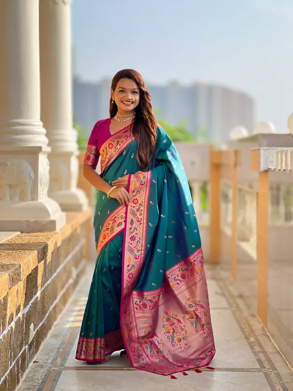 Telerama_Royal_Paithani_Silk_Saree_With_Unstitched_Blouse_Piece