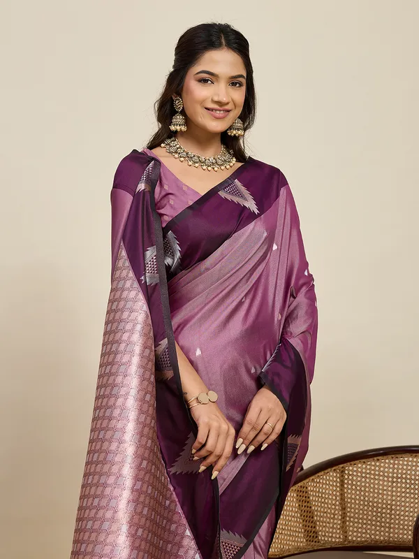 Turkish_Rose_Aamarapali_Silk_Saree_With_Unstitched_Blouse_Piece