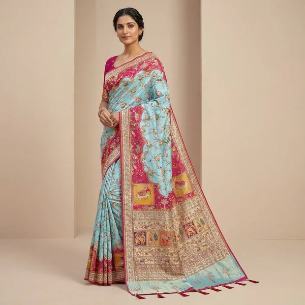 Jungle-Mist_Riva_Silk_Saree_With_Unstitched_Blouse_Piece