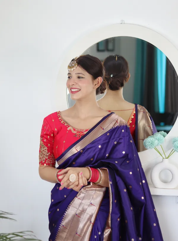 Violet_Kalakruti_Paithani_Silk_Saree_With_Unstitched_Blouse_Piece