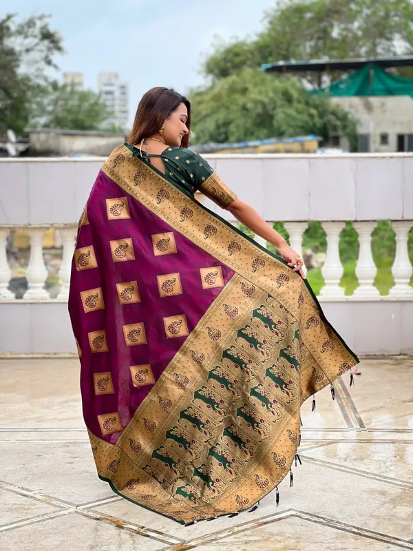 Wine_Apurva_Silk_Saree_With_Unstitched_Blouse_Piece
