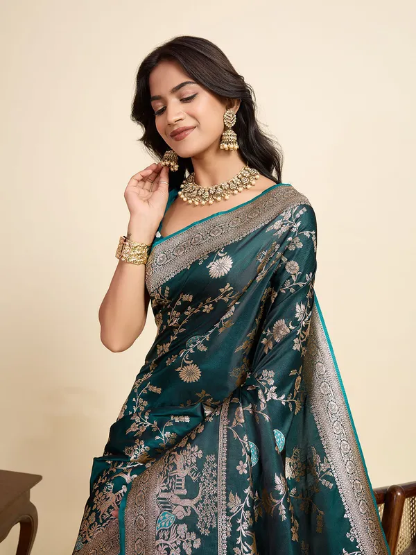Telerama_Rajgharana_Silk_Saree_With_Unstitched_Blouse_Piece