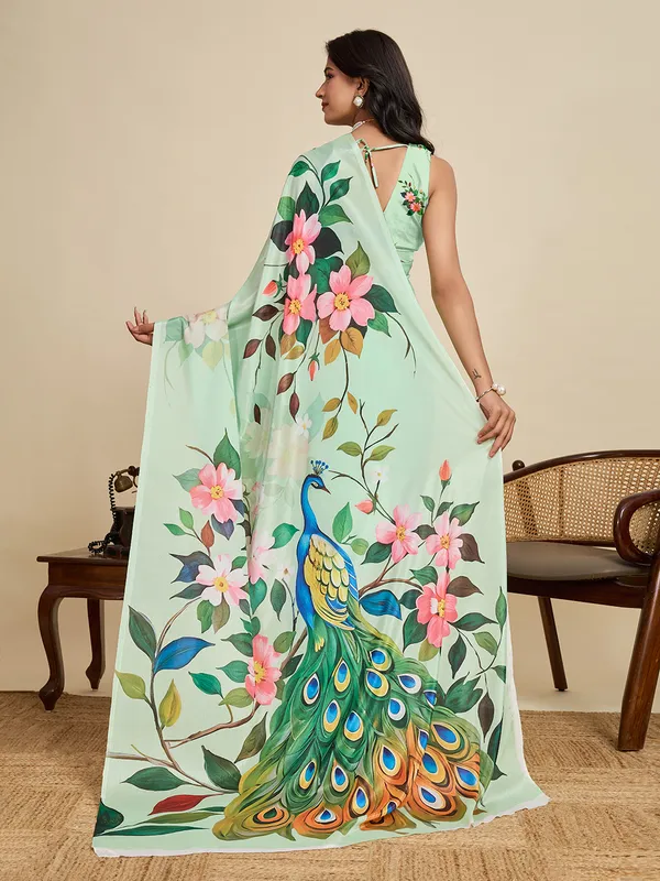 Olive_Green_Heli_Saree_For_Silk_Saree_With_Unstitched_Blouse_Piece