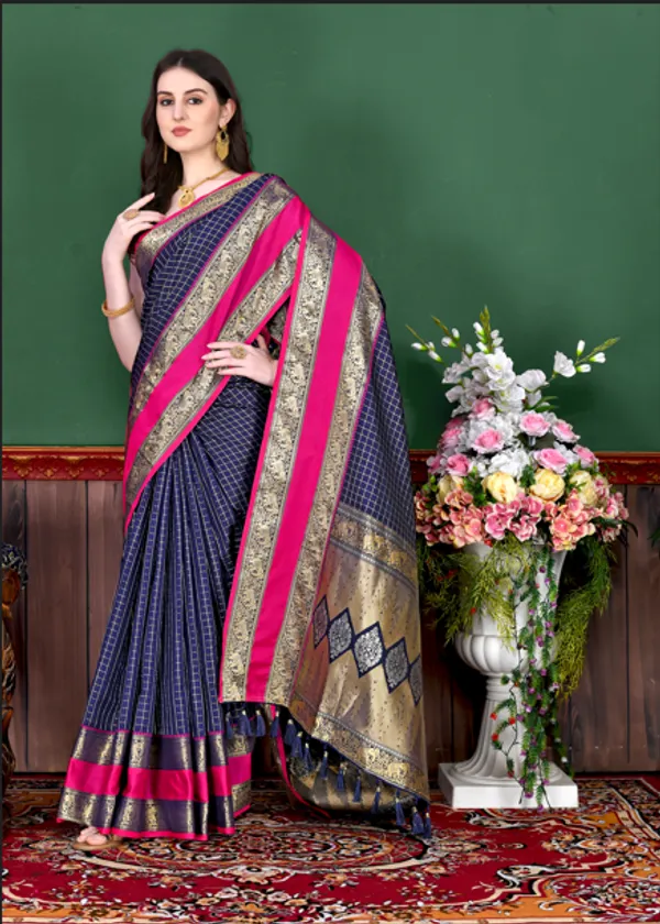 Violet_Nx_Silk_Saree_With_Unstitched_Blouse_Piece