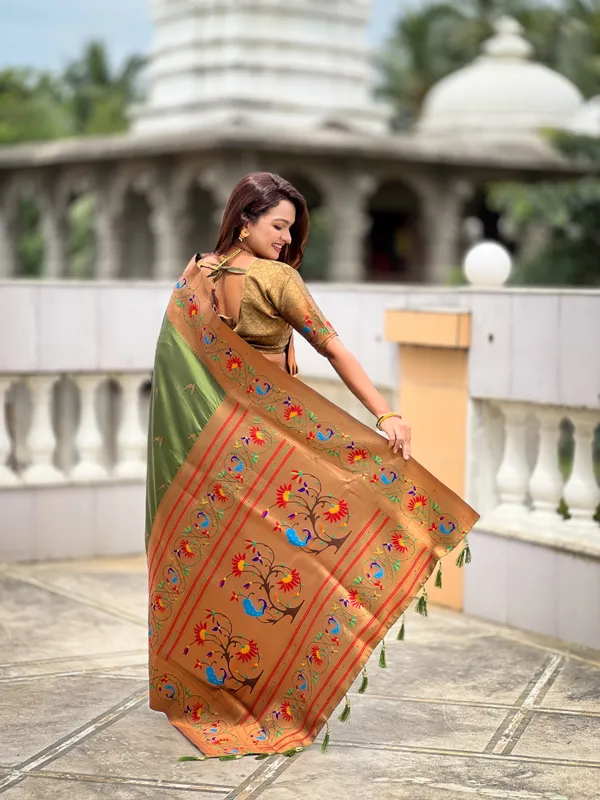 Mehndi_Harmony_Paithani_Silk_Saree_With_Unstitched_Blouse_Piece
