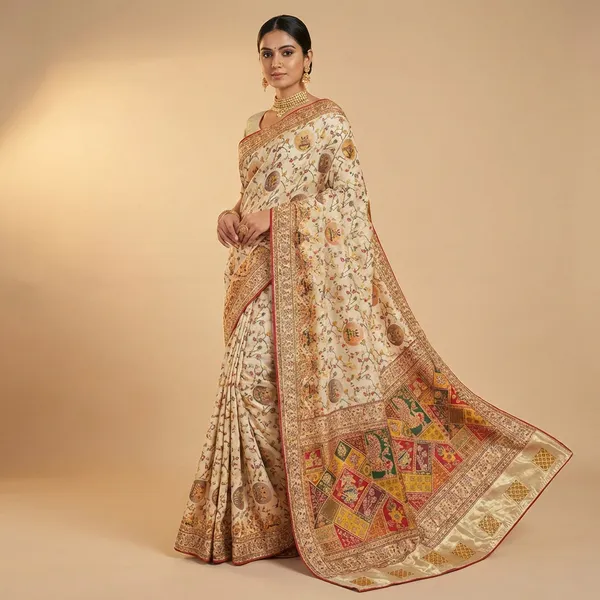 Cream_Riva_Silk_Saree_With_Unstitched_Blouse_Piece