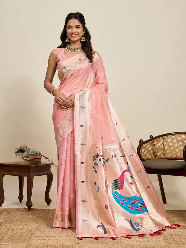 Pink_Rajavi_Silk_Saree_With_Unstitched_Blouse_Piece