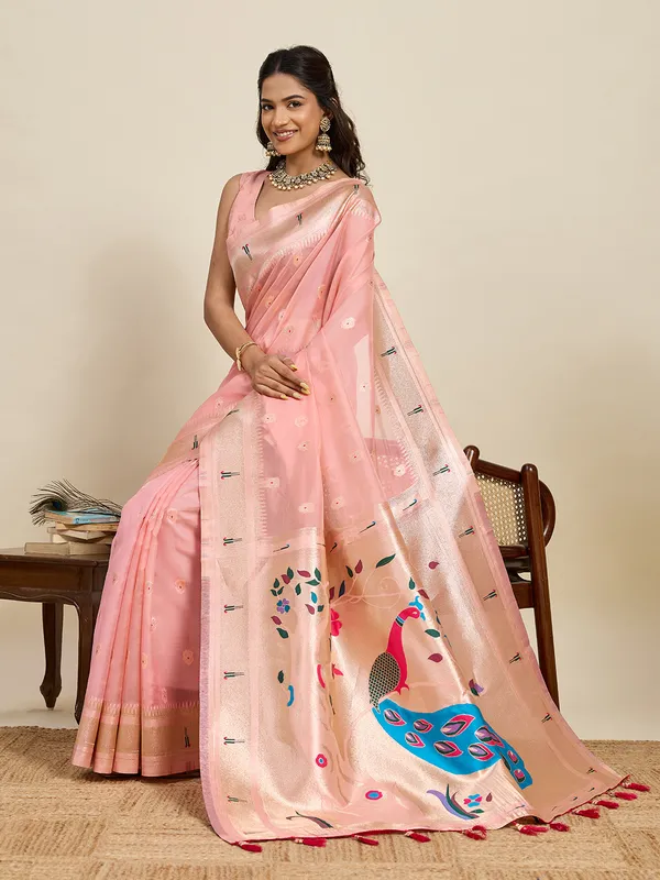 Pink_Rajavi_Silk_Saree_With_Unstitched_Blouse_Piece