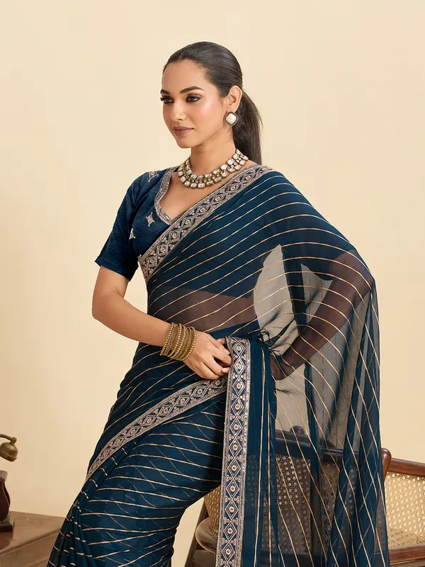 Dark_Blue_Madhvi_Silk_Saree_With_Unstitched_Blouse_Piece