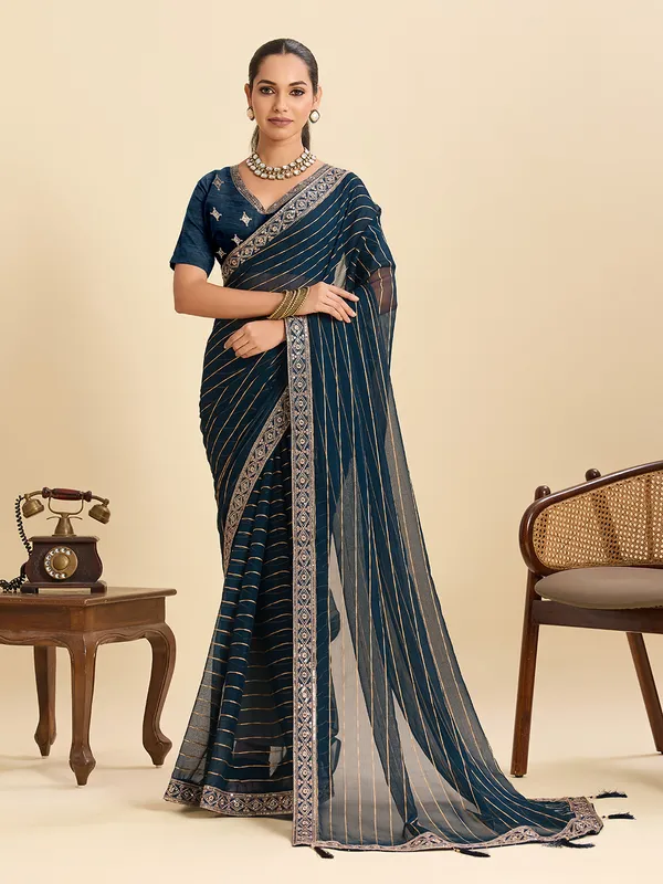 Dark_Blue_Madhvi_Silk_Saree_With_Unstitched_Blouse_Piece
