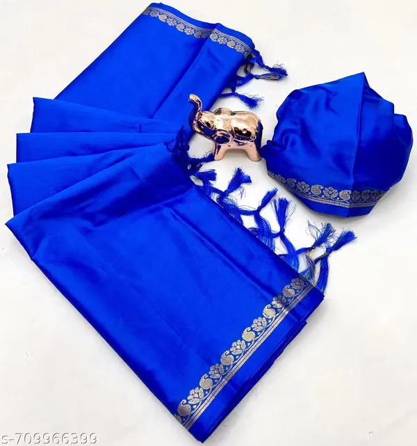 Blue_Mysore_Pure_Soft_Silk_Saree_With_Mango_Zari_Fancy_Border_Chit_Pallu_Royal_Blue_Traditional_Wedding_Festive_Wear_Saree_For_Women