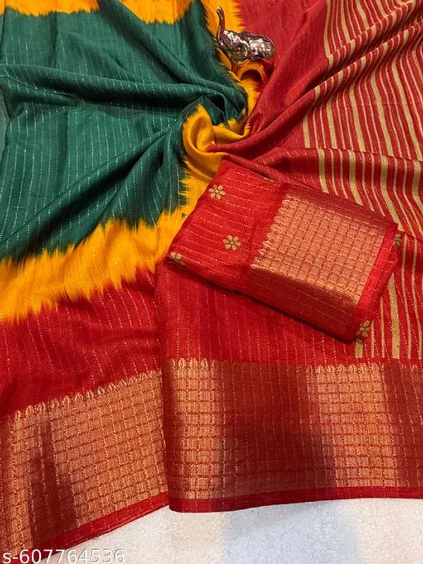 Multicolor_Dola_Silk_Printed_Saree_With_Zari_Border_Printed_Pallu_Blouse_Multicolor_Pachrangi_Festive_Party_Wear_Saree_For_Women
