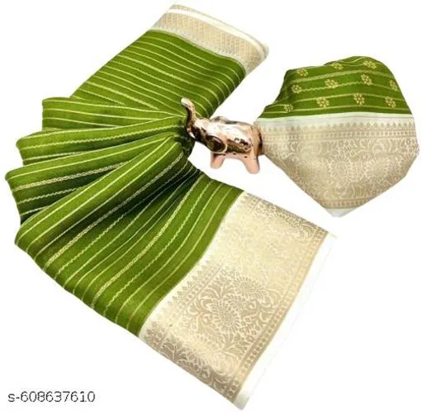 Green_Premium_Green_Georgette_Saree_With_Jacquard_Zari_Border_Blouse_Designer_Party_Festive_Wedding_Wear_Saree_For_Women