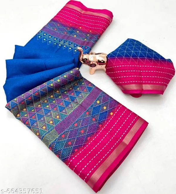 Multicolor_Designer_Printed_Saree_For_Women_With_Blouse_Binny_Crape_Saree_With_Katha_Work_Zari_Border_Lightweight_Party_Festive_Office_Wear_Saree