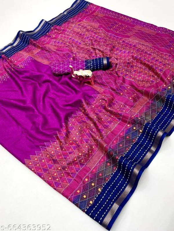 Multicolor_Designer_Printed_Saree_For_Women_With_Blouse_Binny_Crape_Saree_With_Katha_Work_Zari_Border_Lightweight_Party_Festive_Office_Wear_Saree