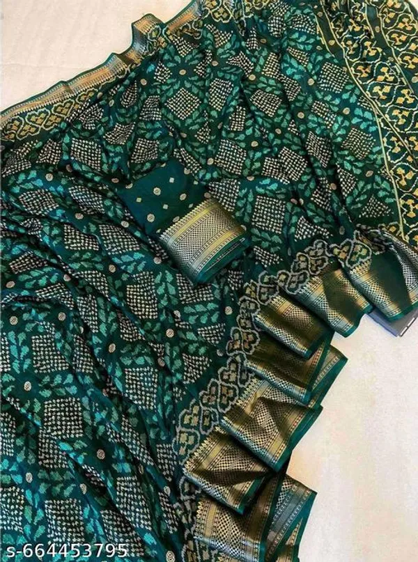 Green_Muslin_Soft_Cotton_Saree_For_Women_With_Blouse_Green_Printed_Saree_With_Zari_Border_Tassel_Pallu_Lightweight_Daily_Festive_Office_Wear_Saree