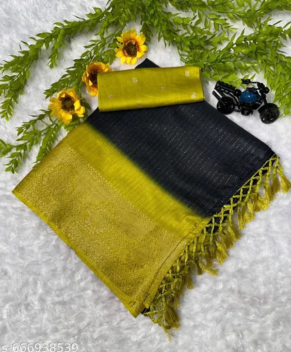 Green_Premium_Dola_Silk_Saree_For_Women_With_Blouse_Designer_Saree_With_Jacquard_Zari_Border_Tassel_Pallu_Lightweight_Party_Festive_Wedding_Wear_Saree