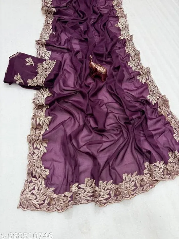 Purple_Designer_Star_Georgette_Saree_For_Women_With_Blouse_Deep_Purple_Embroidered_Saree_With_Zari_Cut_Work_Border_Party_Festive_Wedding_Wear_Saree
