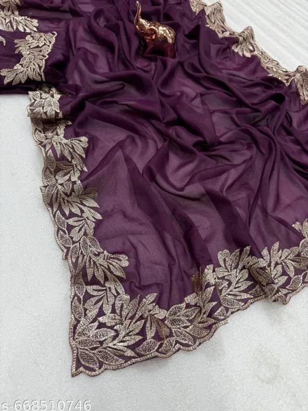 Purple_Designer_Star_Georgette_Saree_For_Women_With_Blouse_Deep_Purple_Embroidered_Saree_With_Zari_Cut_Work_Border_Party_Festive_Wedding_Wear_Saree