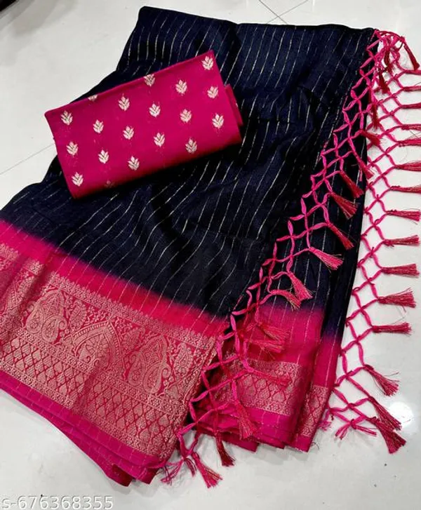 Black_Super_Premium_Mul_Cotton_Saree_For_Women_With_Matching_Blouse_Lightweight_Designer_Printed_Saree_With_Weaving_Border_Office_Daily_Festive_Wear_Saree