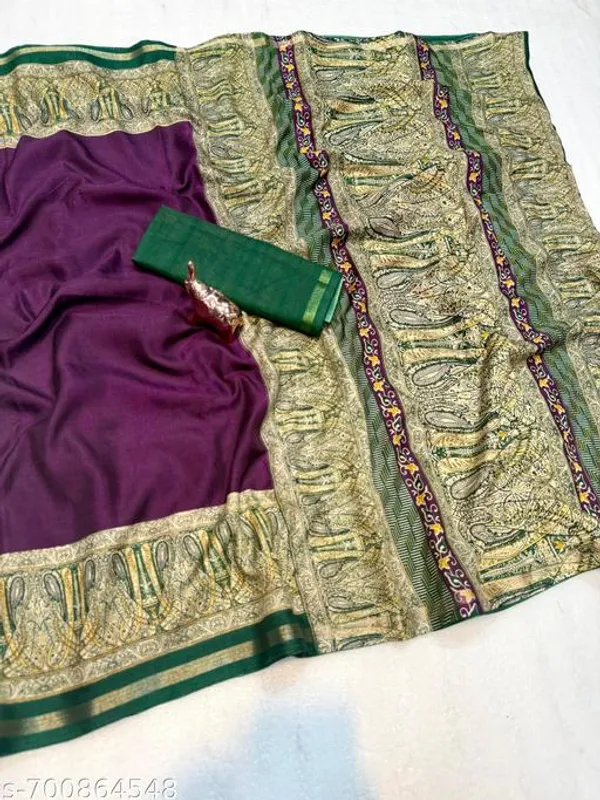 Purple_Mulmul_Cotton_Saree_For_Women_With_Kalamkari_Printed_Border_Rich_Pallu_Soft_Lightweight_Daily_Wear_Festive_Wear_Mul_Cotton_Saree_With_Blouse