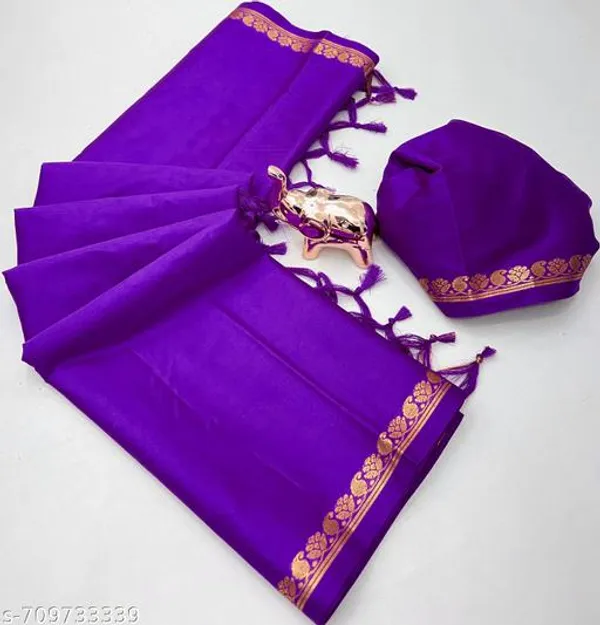 Purple_Mysore_Pure_Soft_Silk_Saree_With_Mango_Zari_Fancy_Border_Chit_Pallu_Royal_Purple_Traditional_Wedding_Festive_Wear_Saree_For_Women