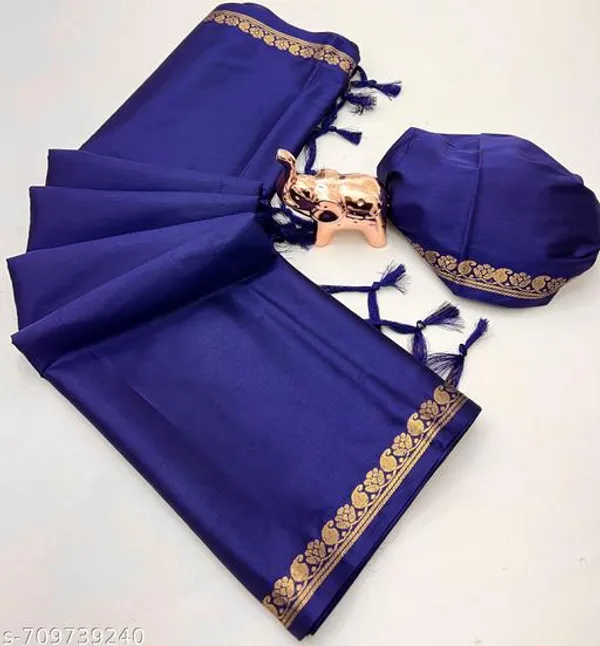Blue_Mysore_Pure_Soft_Silk_Saree_With_Mango_Zari_Fancy_Border_Chit_Pallu_Royal_Navy_Blue_Traditional_Wedding_Festive_Wear_Saree_For_Women