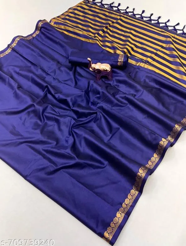 Blue_Mysore_Pure_Soft_Silk_Saree_With_Mango_Zari_Fancy_Border_Chit_Pallu_Royal_Navy_Blue_Traditional_Wedding_Festive_Wear_Saree_For_Women