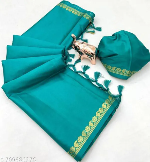 Blue_Mysore_Pure_Soft_Silk_Saree_With_Mango_Zari_Fancy_Border_Chit_Pallu_Teal_Green_Traditional_Wedding_Festive_Wear_Saree_For_Women