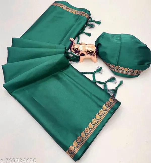 Green_Mysore_Pure_Soft_Silk_Saree_With_Mango_Zari_Fancy_Border_Chit_Pallu_Dark_Green_Traditional_Wedding_Festive_Wear_Saree_For_Women