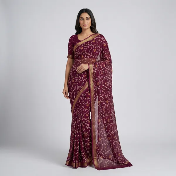 Purple_Super_Premium_Dola_Silk_Saree_With_Rich_Weaving_Border_Uniform_2_Tone_Design_Lightweight_Office_Festive_Daily_Wear_Saree_With_Matching_Blouse