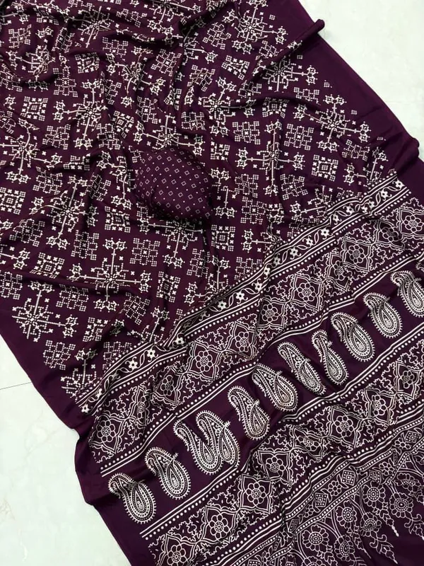 Deep_Purple_Dola_Silk_Ajrakh_Print_Saree_For_Women_|_With_Blouse_Piece