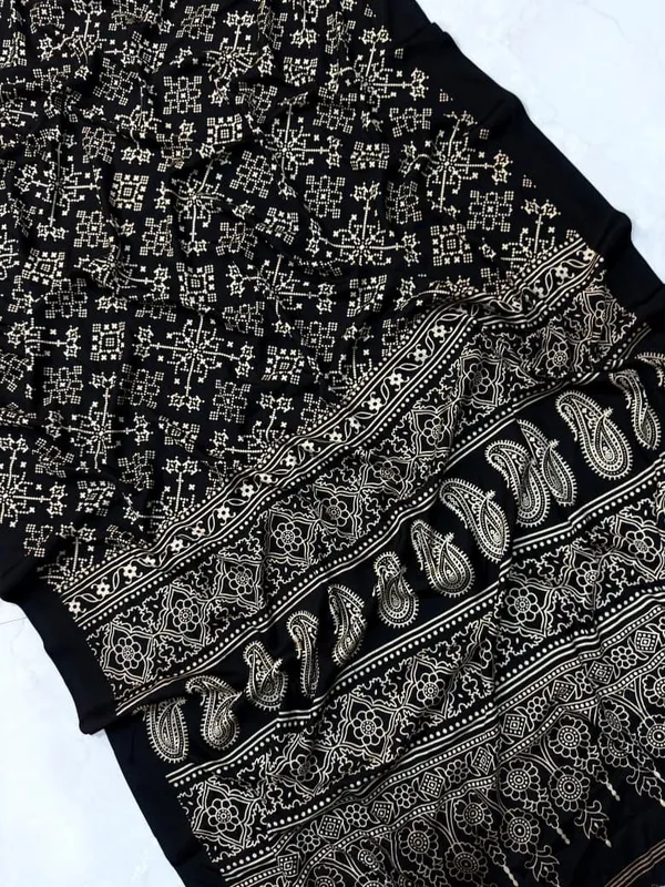 Black_Dola_Silk_Ajrakh_Print_Saree_For_Women_|_With_Blouse_Piece