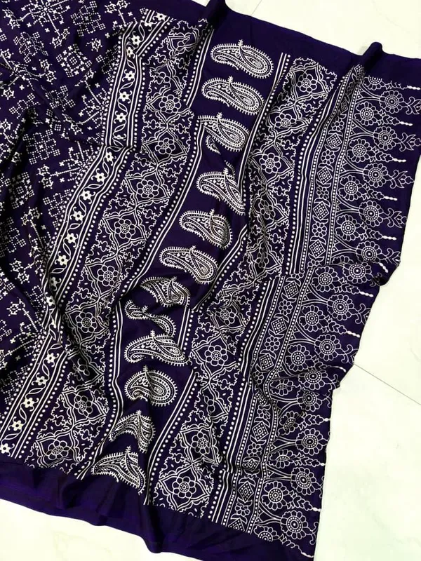 Navy_Blue_Dola_Silk_Ajrakh_Print_Saree_For_Women_|_With_Blouse_Piece