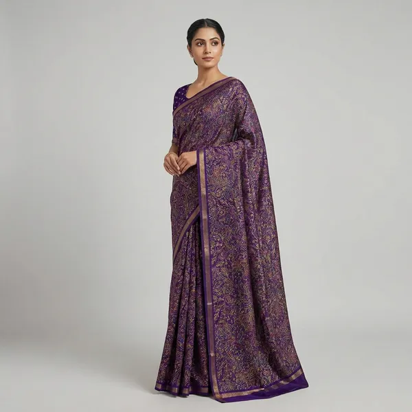 Purple_Printed_Saree_With_Blouse_Piece_For_Women_|_With_Blouse_Piece
