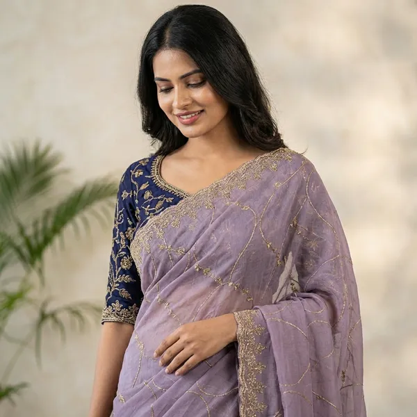 Purple_Elegant_Embroidered_Saree_With_Designer_Blouse_For_Women_|_With_Blouse_Piece